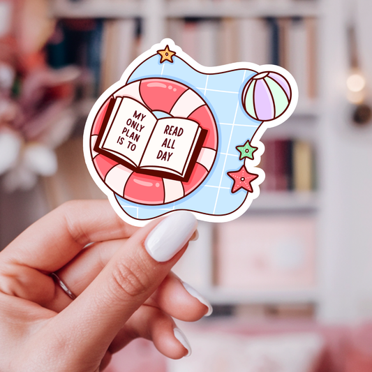 Summer Plans Vinyl Sticker – Summer Book Lover: 2.5"