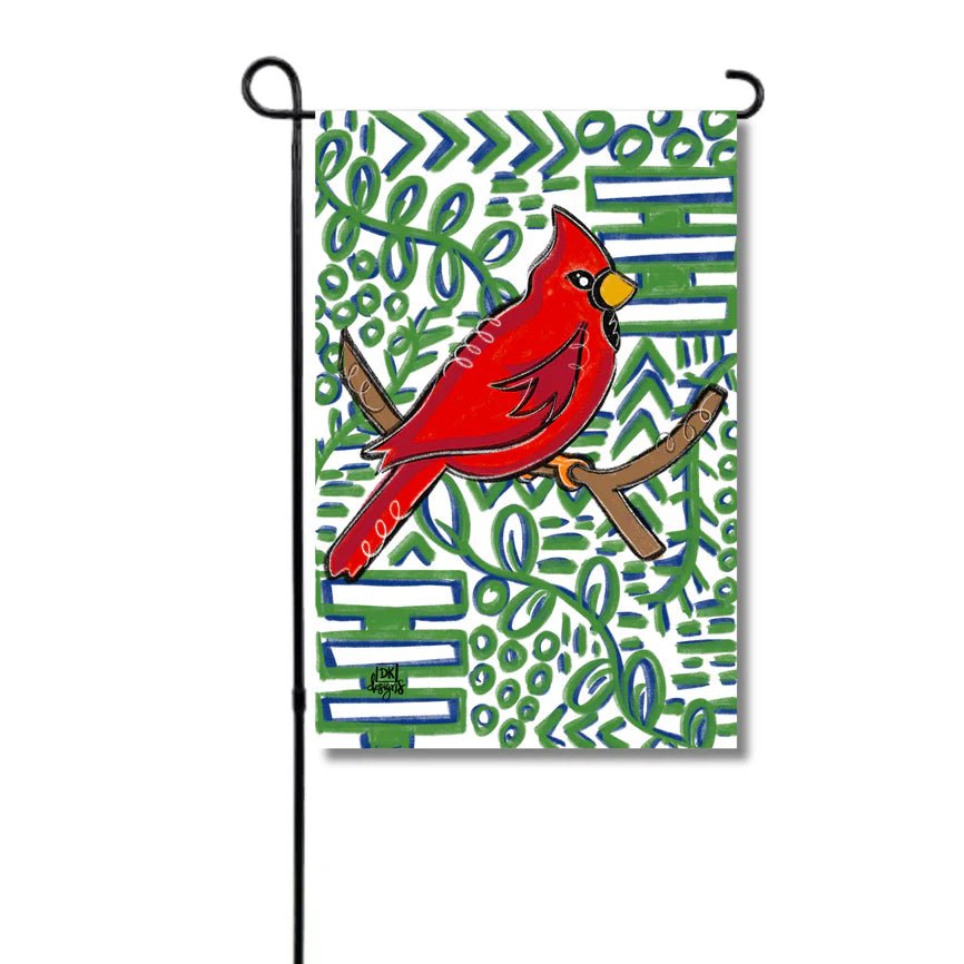 Cardinal Navy And Green Garden Glam Flag - She Chester
