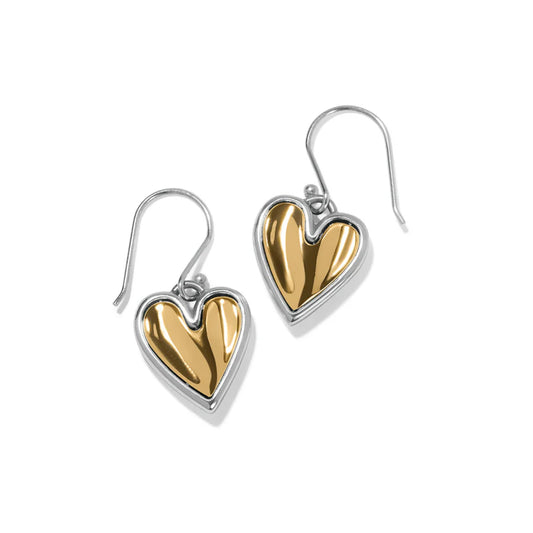 Cascade Heart Reversible French Wire Heart Earrings - JA9943
