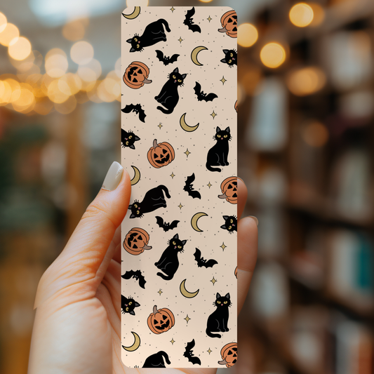 Vintage Black Cats Bookmark – Soft Matte Laminated