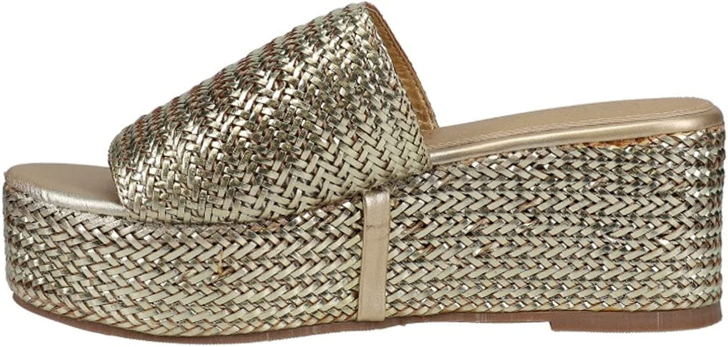 Peony Platform Sandal - Gold -