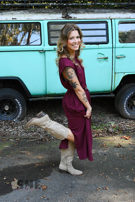 Cherrie Belted Maxi Dress - She Chester
