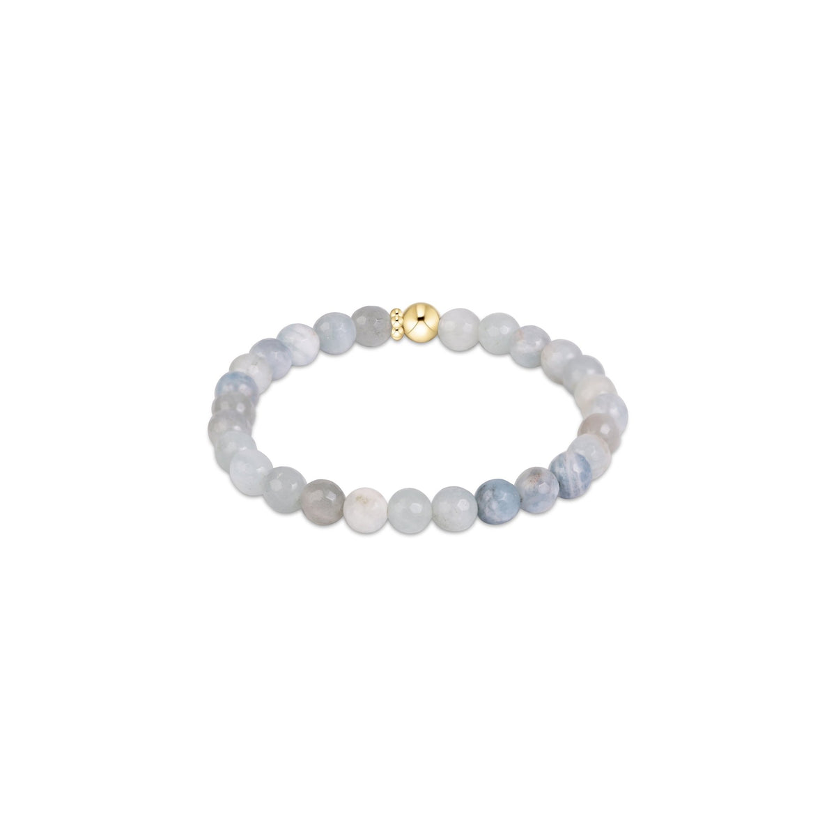 Classic Gemstone 6mm Bracelet - Aquamarine - She Chester