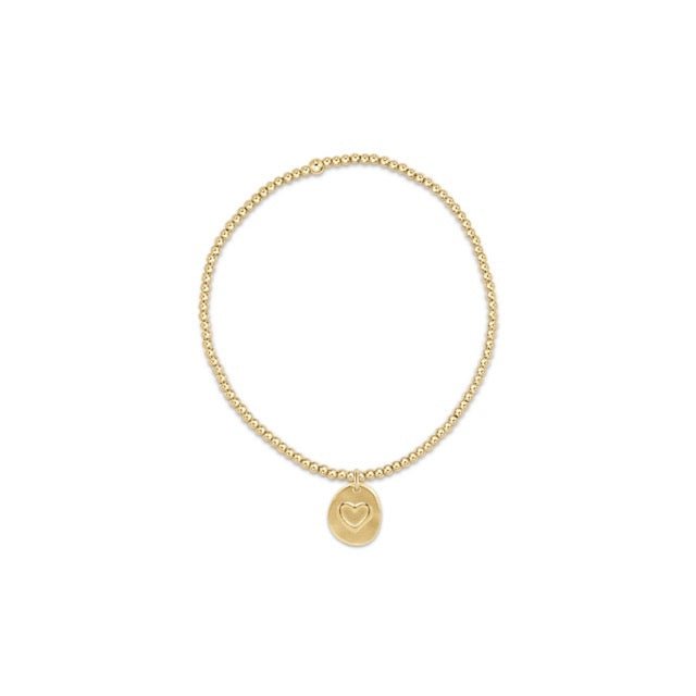 Classic Gold 2mm Bead Bracelet - Inspire Love Smal - She Chester