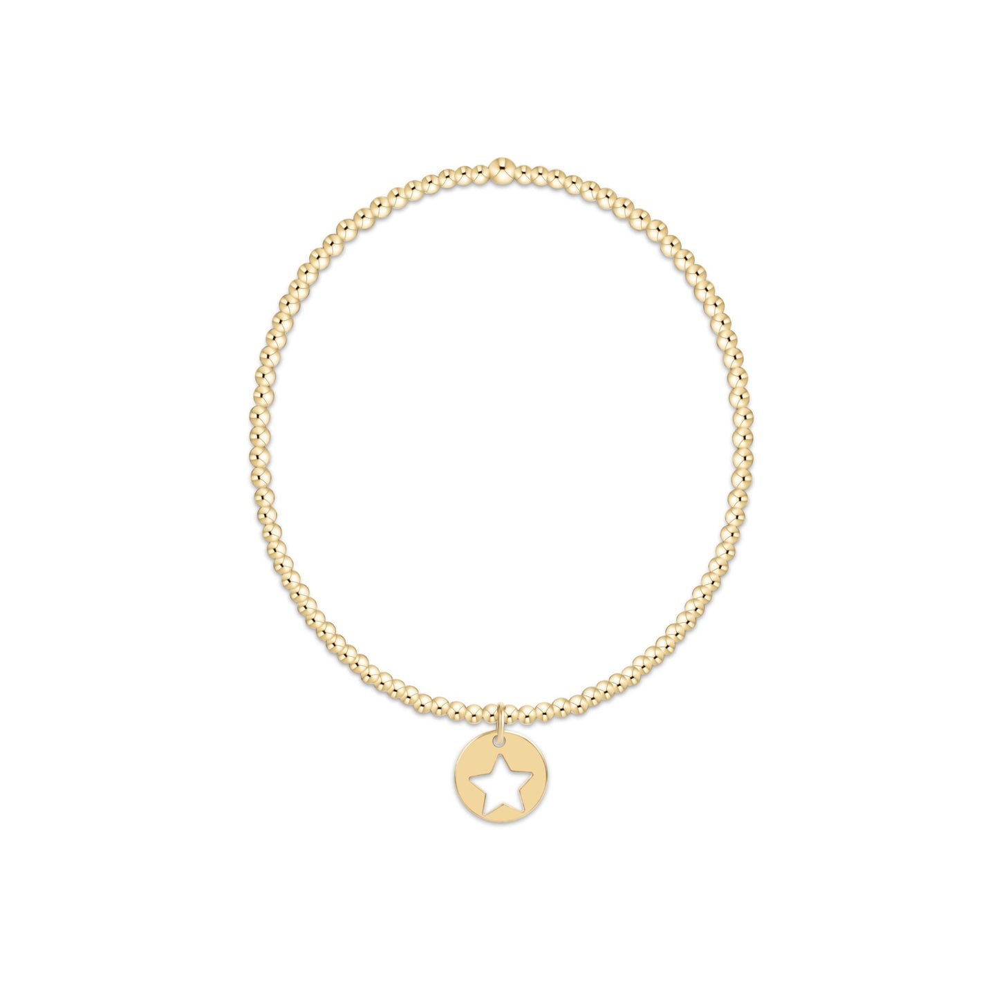 Classic Gold 2mm Bracelet - Star Small Gold Disc - She Chester