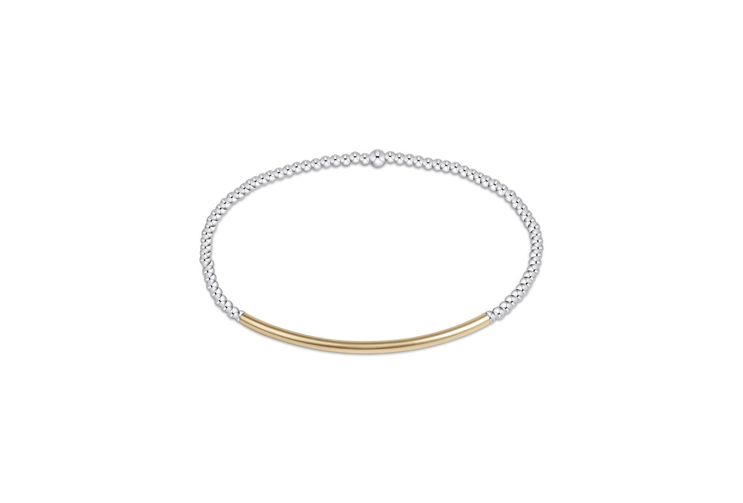 Classic Mixed Metal 2mm Bliss Bar Bead Bracelet - She Chester