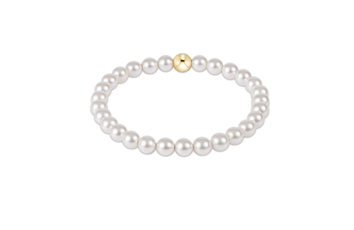 Classic Pearl 6mm Bead Bracelet - She Chester