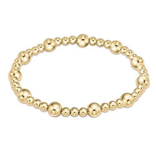 Classic Sincerity Pattern 6mm Gold Bracelet - She Chester