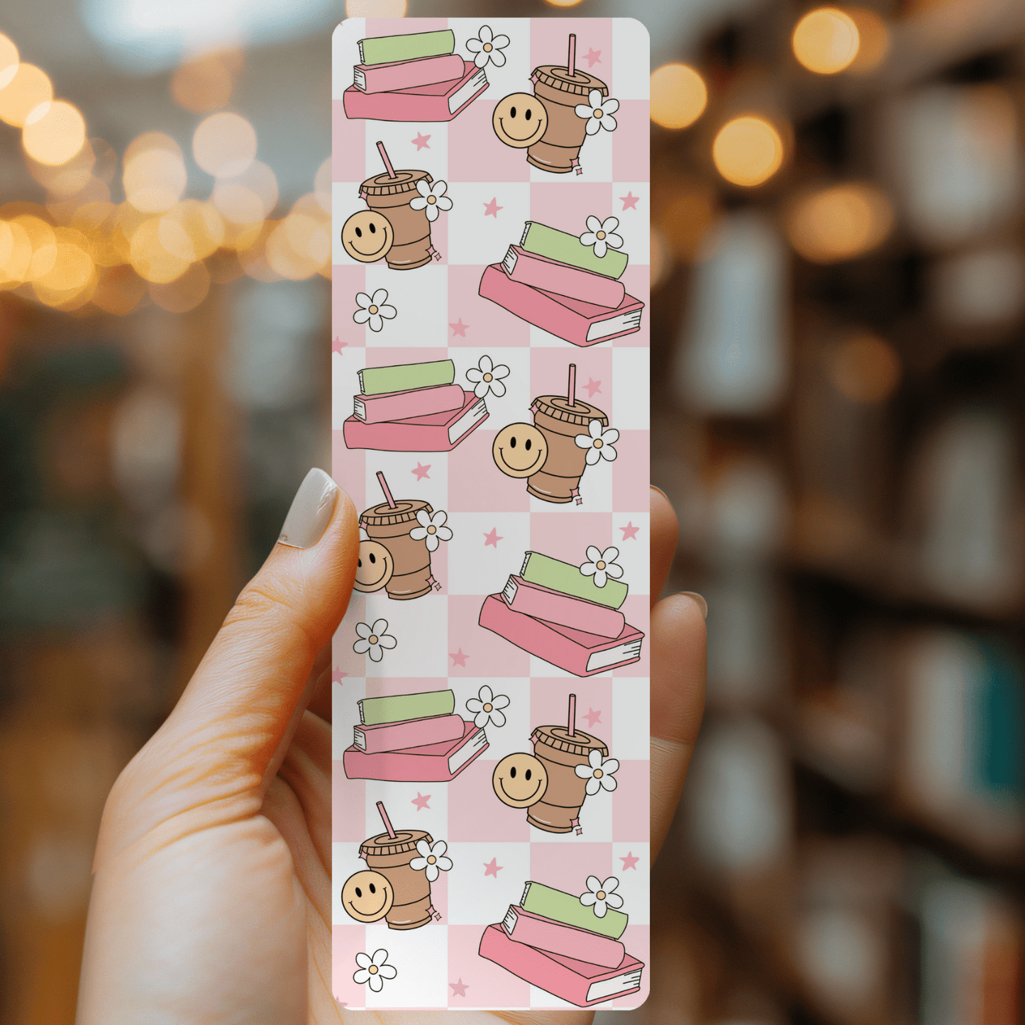 Coffee And Books Bookmark | Soft Matte Laminated - She Chester