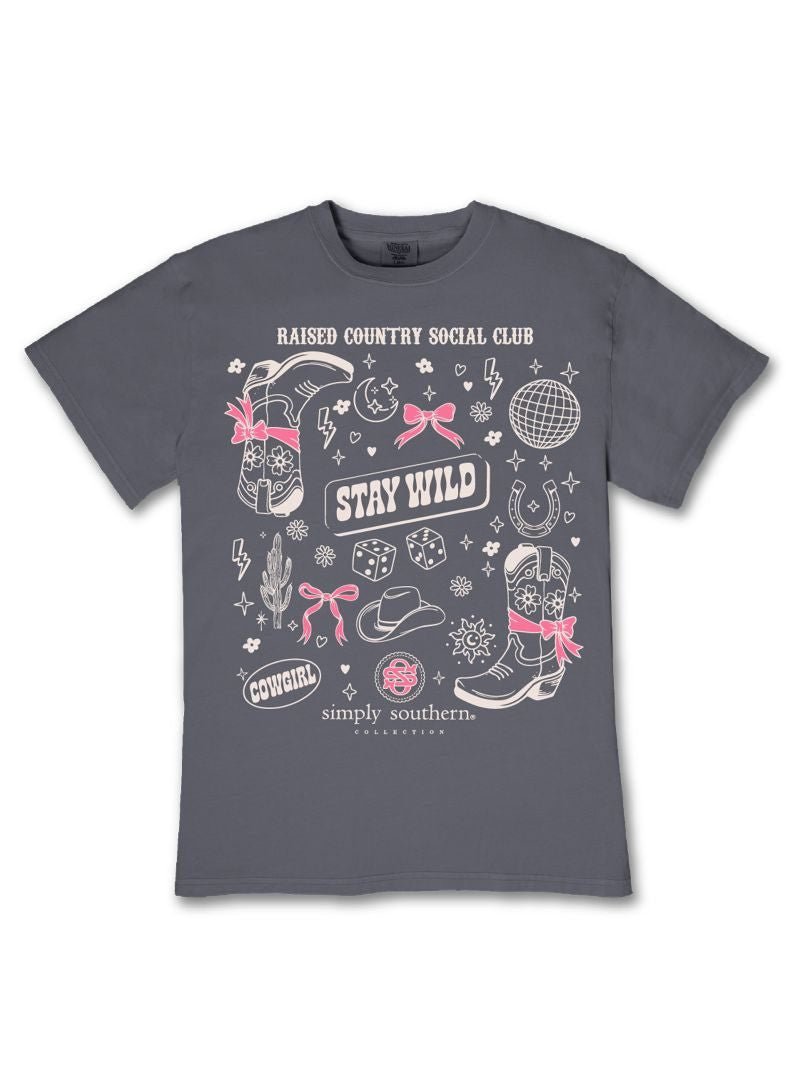 Country Social Club Mineral Wash Tee - She Chester