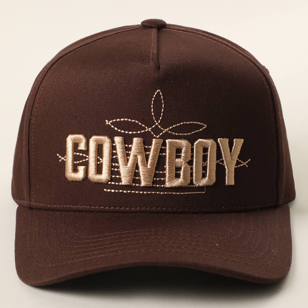 COWBOY Brown Brim Two - Tone Trucker Hat - She Chester