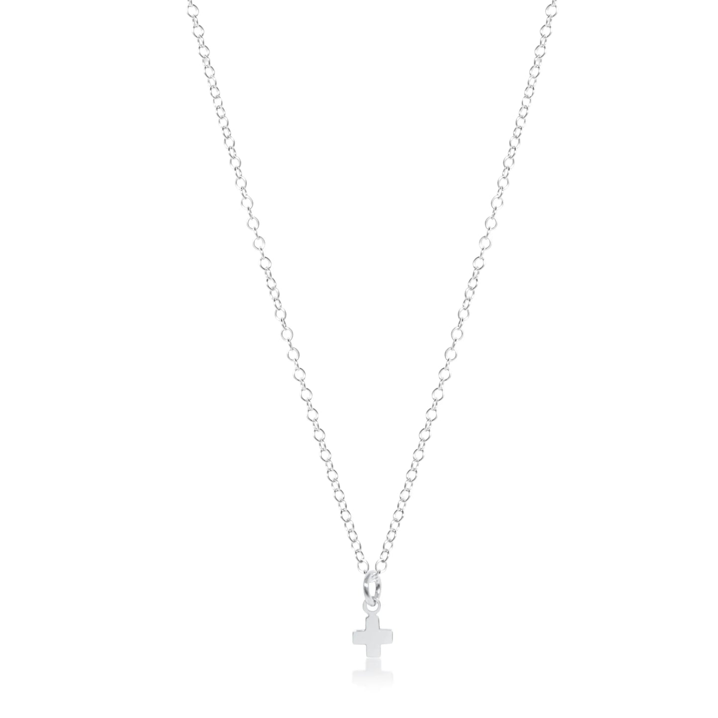 16in Silver Signature Cross