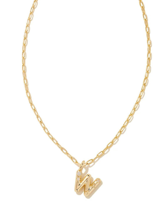 Crystal Letter Necklace - Gold - She Chester