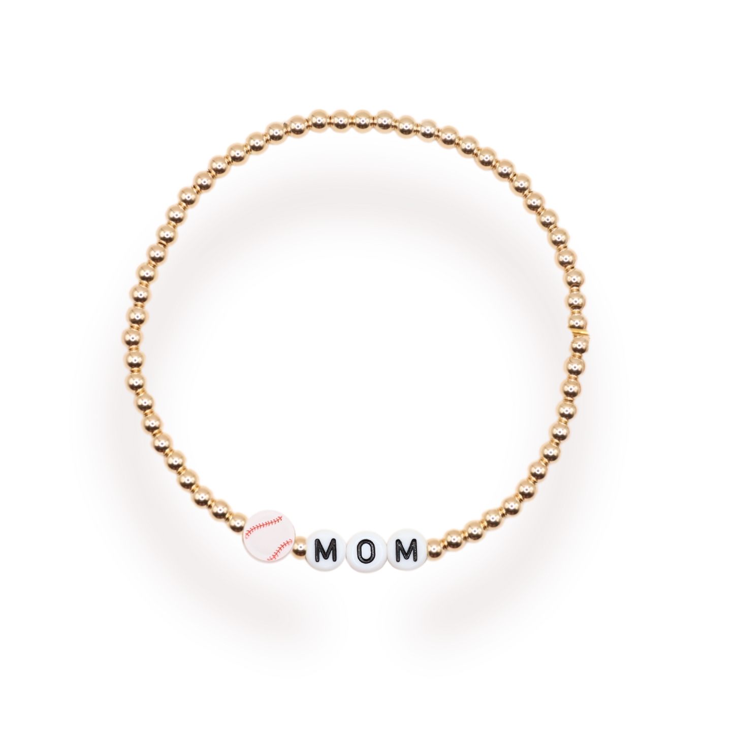 Baseball Mom Bracelet: Standard 6.75 / Gold