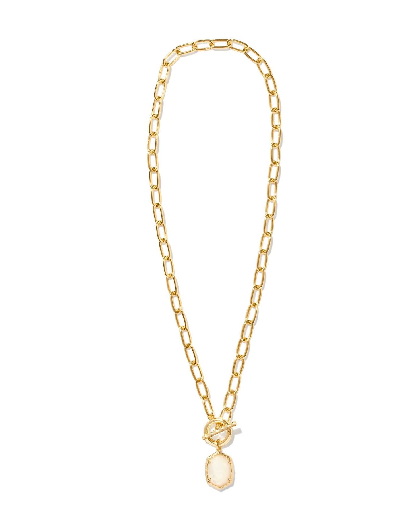 Daphne Link Chain Necklace Gold Ivory MOP - She Chester