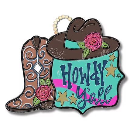 Howdy Yall Door Hanger