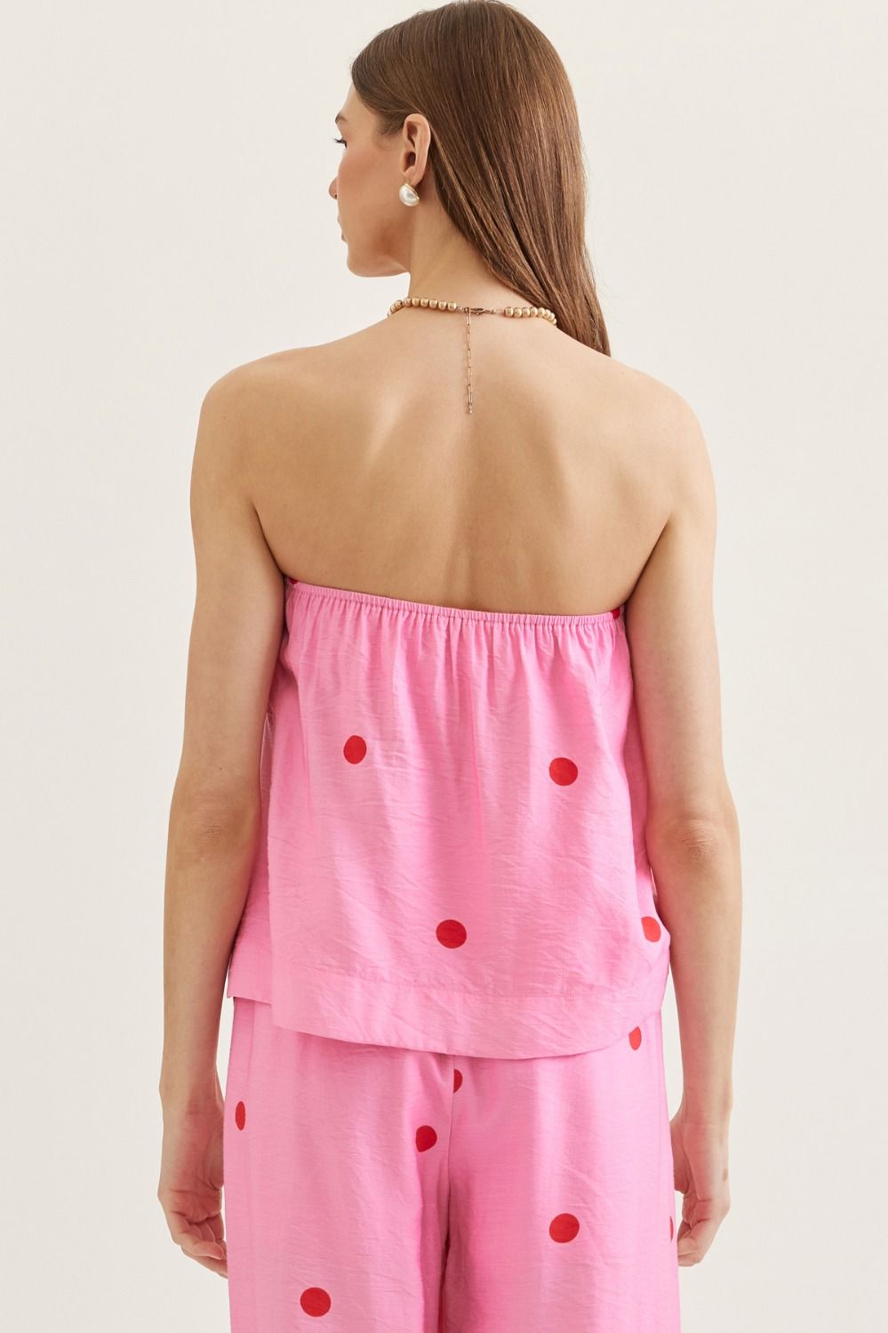 Destinee Pink Polka Dot Top - She Chester
