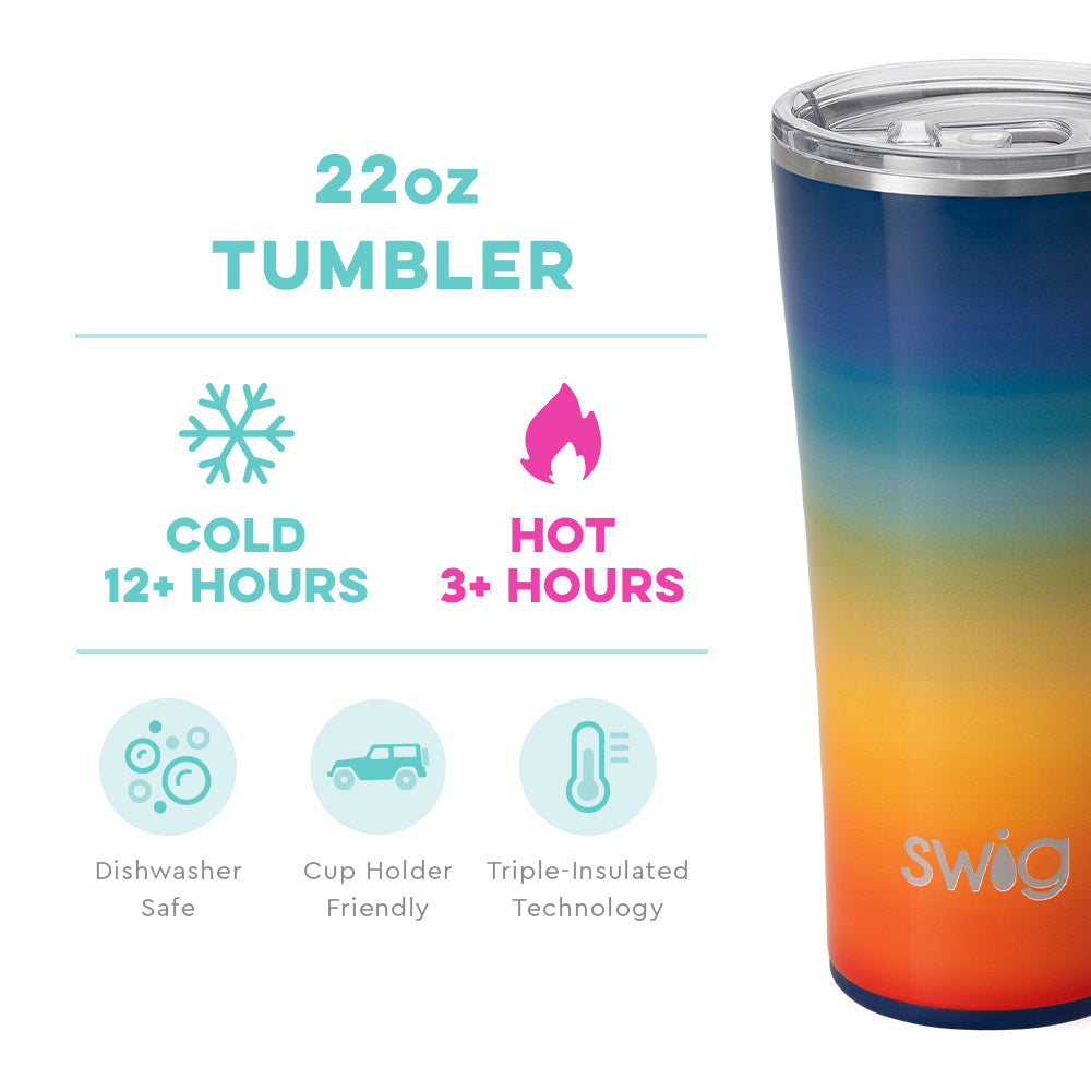 Retro Rainbow Tumbler 22oz