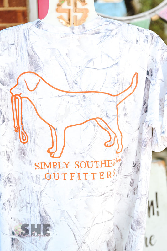 Dog Logo White Camo Tee - She Chester