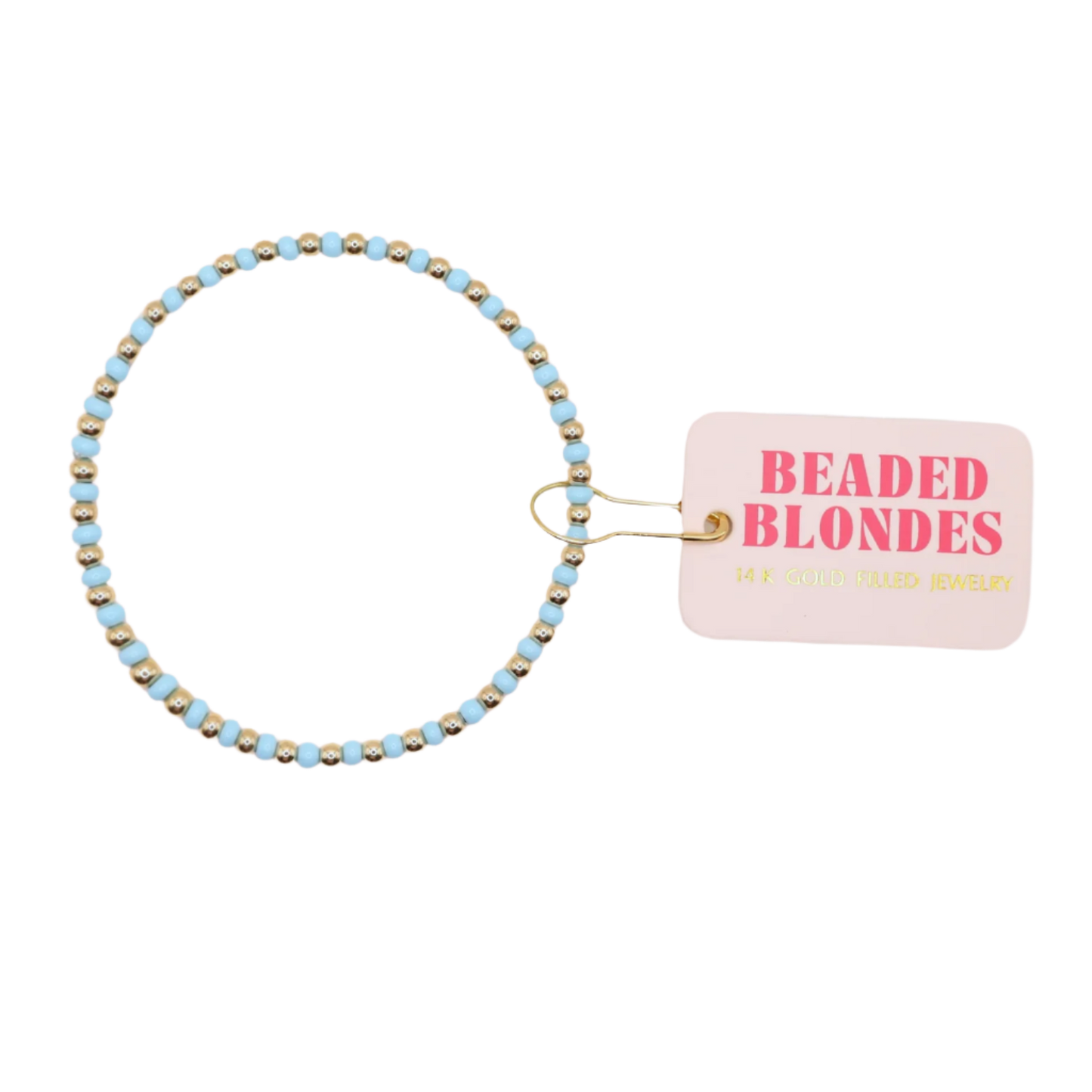Demi Bracelet in Powder Blue: Gold / Standard 6.75 inch