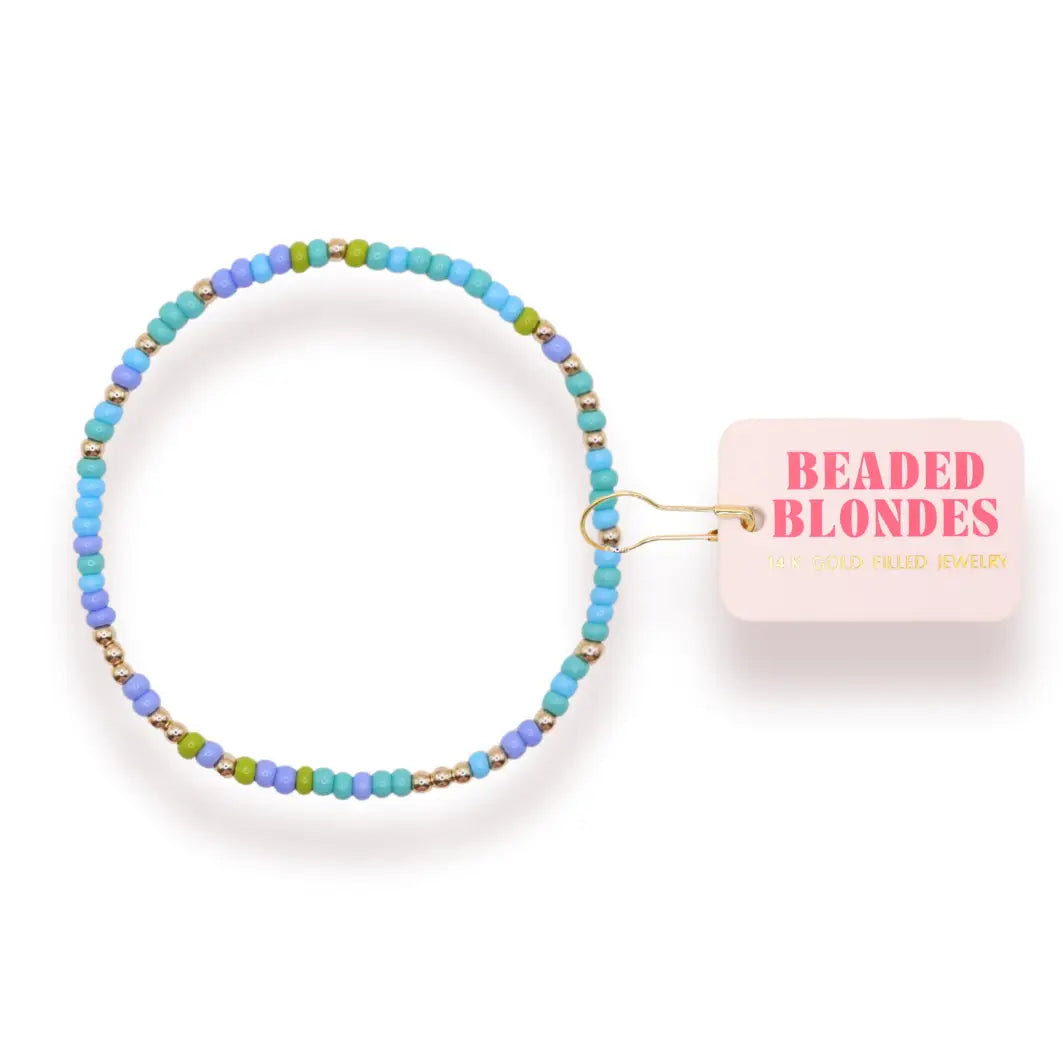 Blue & Green Sprinkle BB Standard Anklet