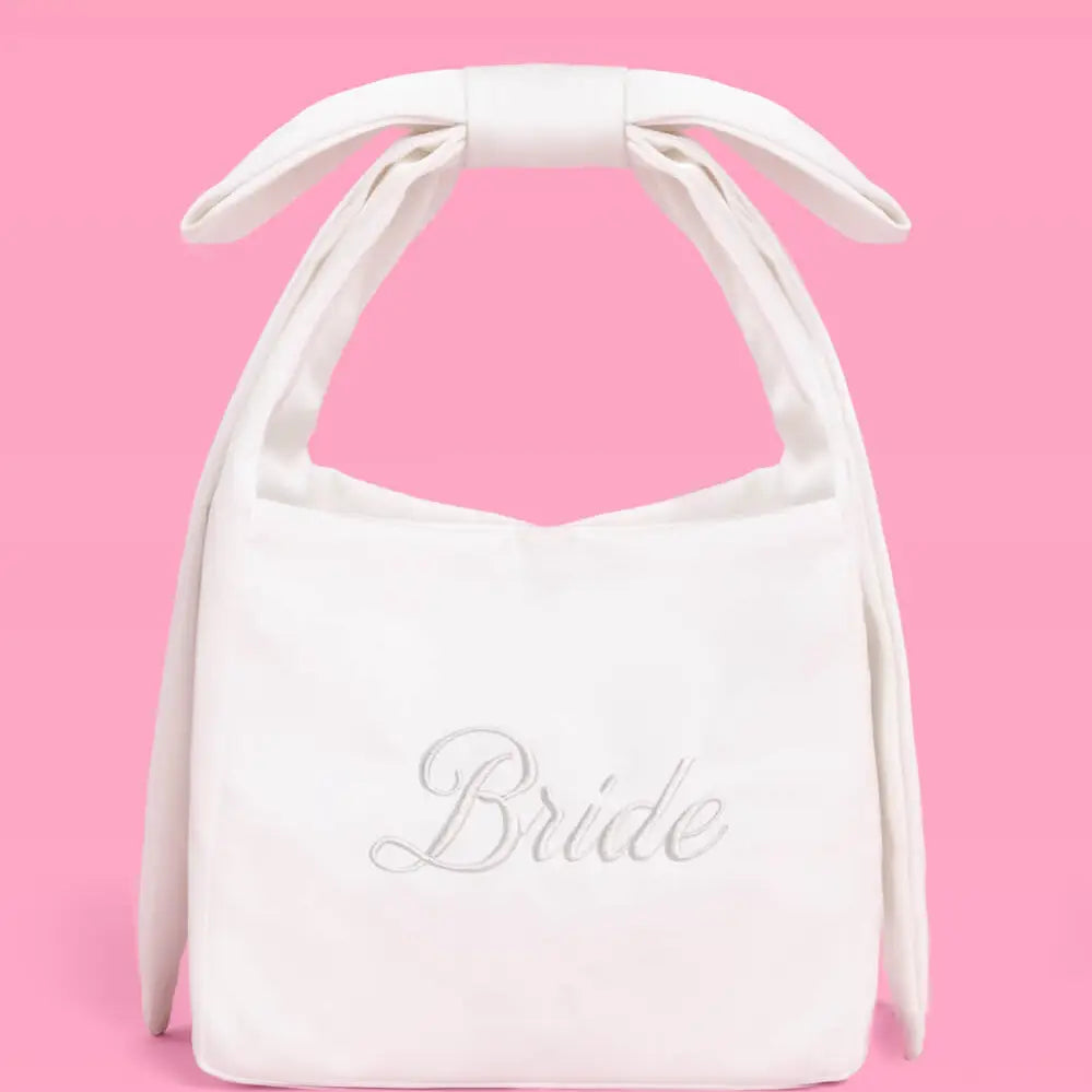 White Bow Purse
