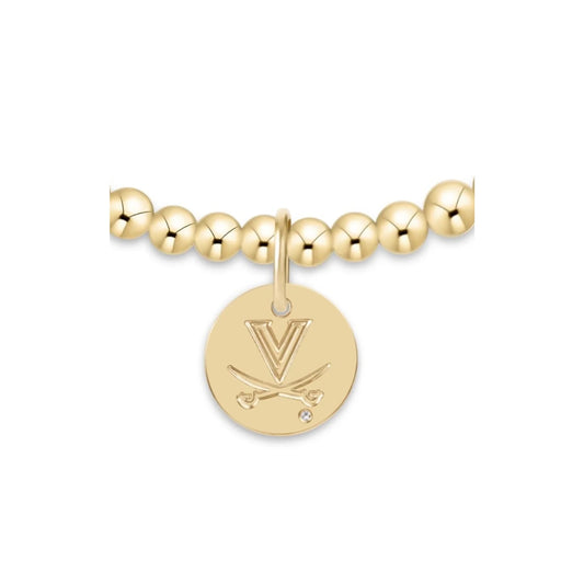eCollegiate Classic 3mm Bracelet - UVA Disc - She Chester