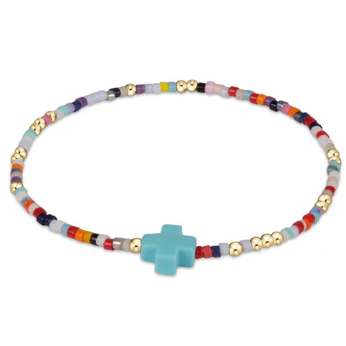 HOPE UNWRITTEN SIGNATURE CROSS BRACELET - HOT MESS