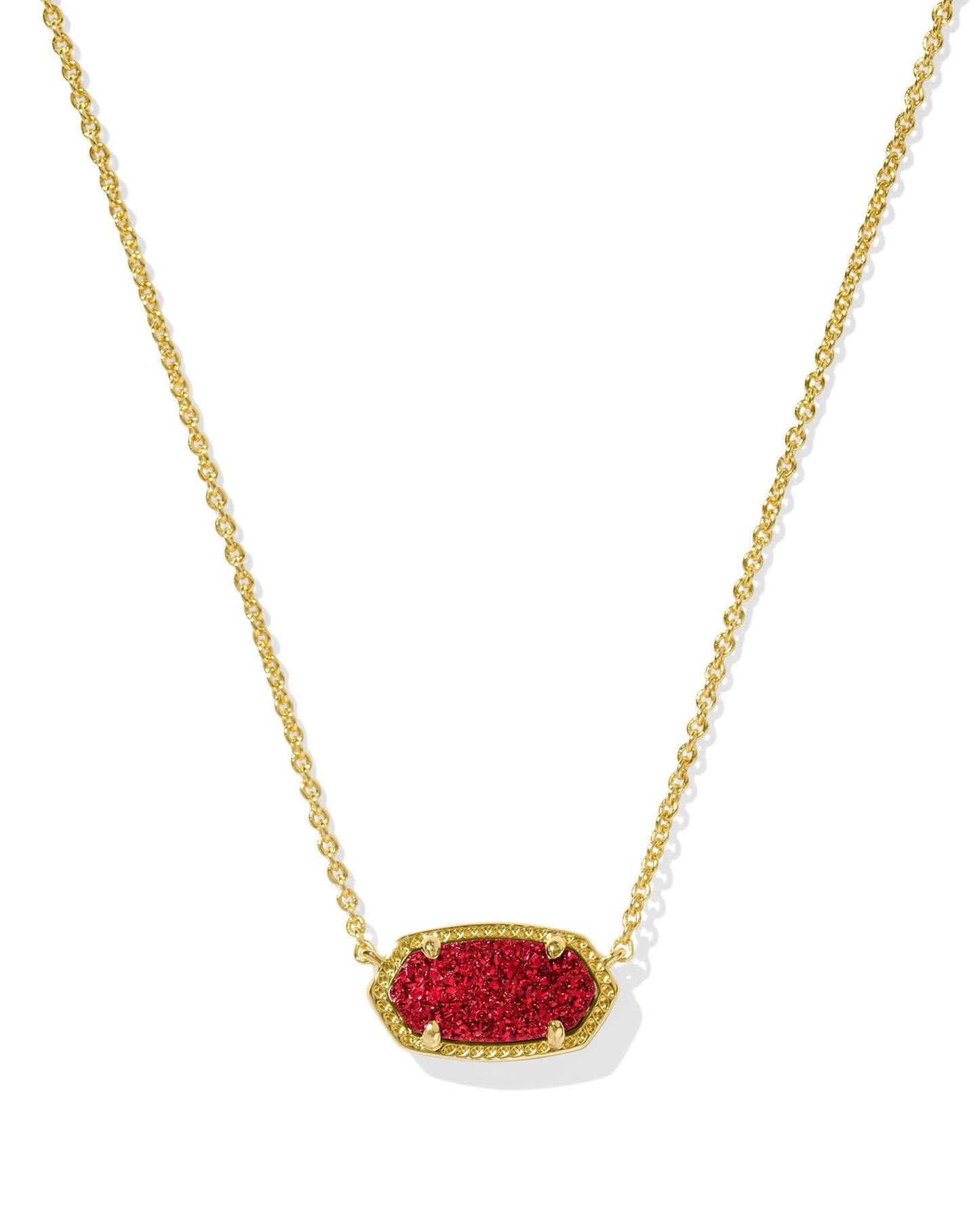 Elisa Gold Bright Red Drusy - She Chester