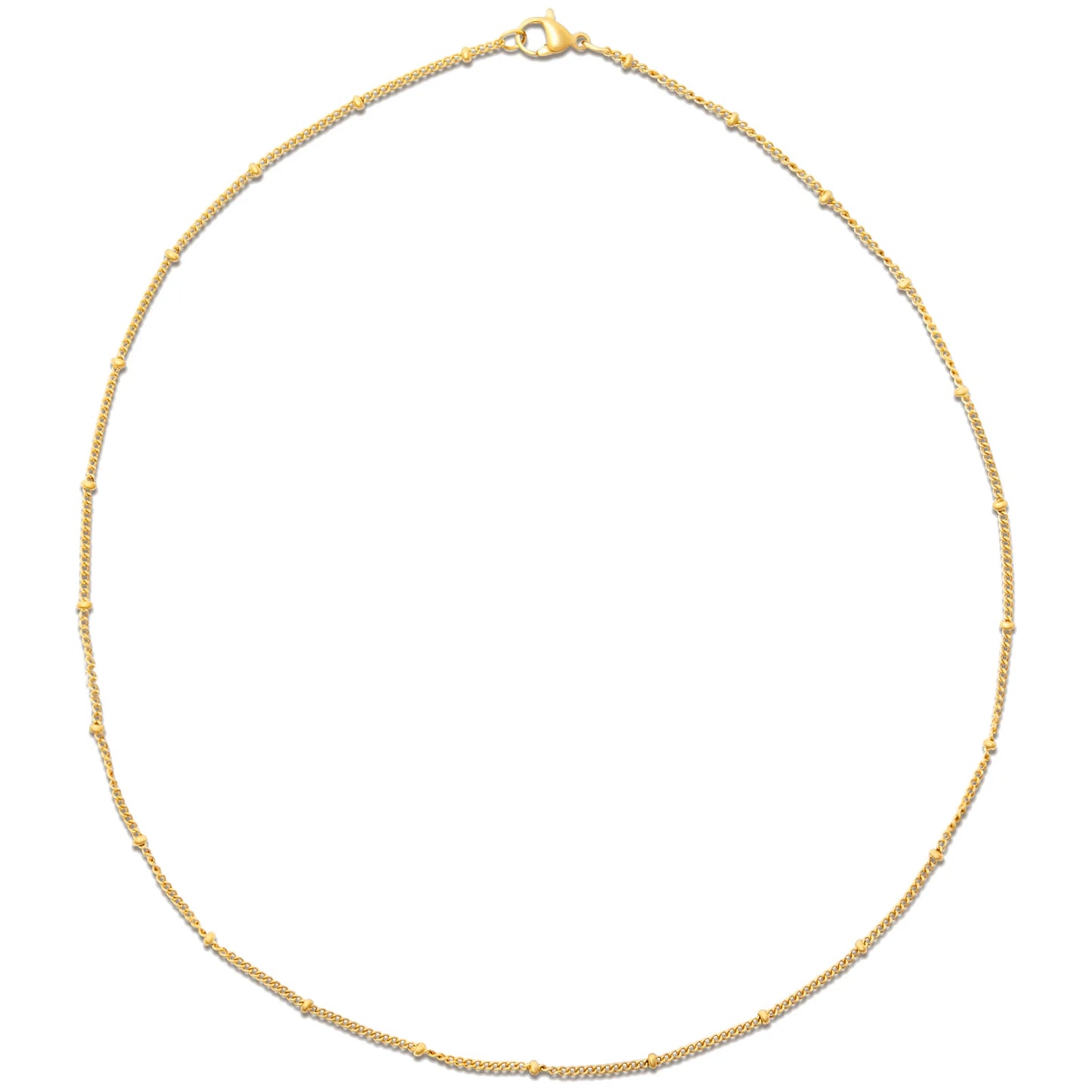 Helsa Dainty Beaded Chain Necklace - Gold 128