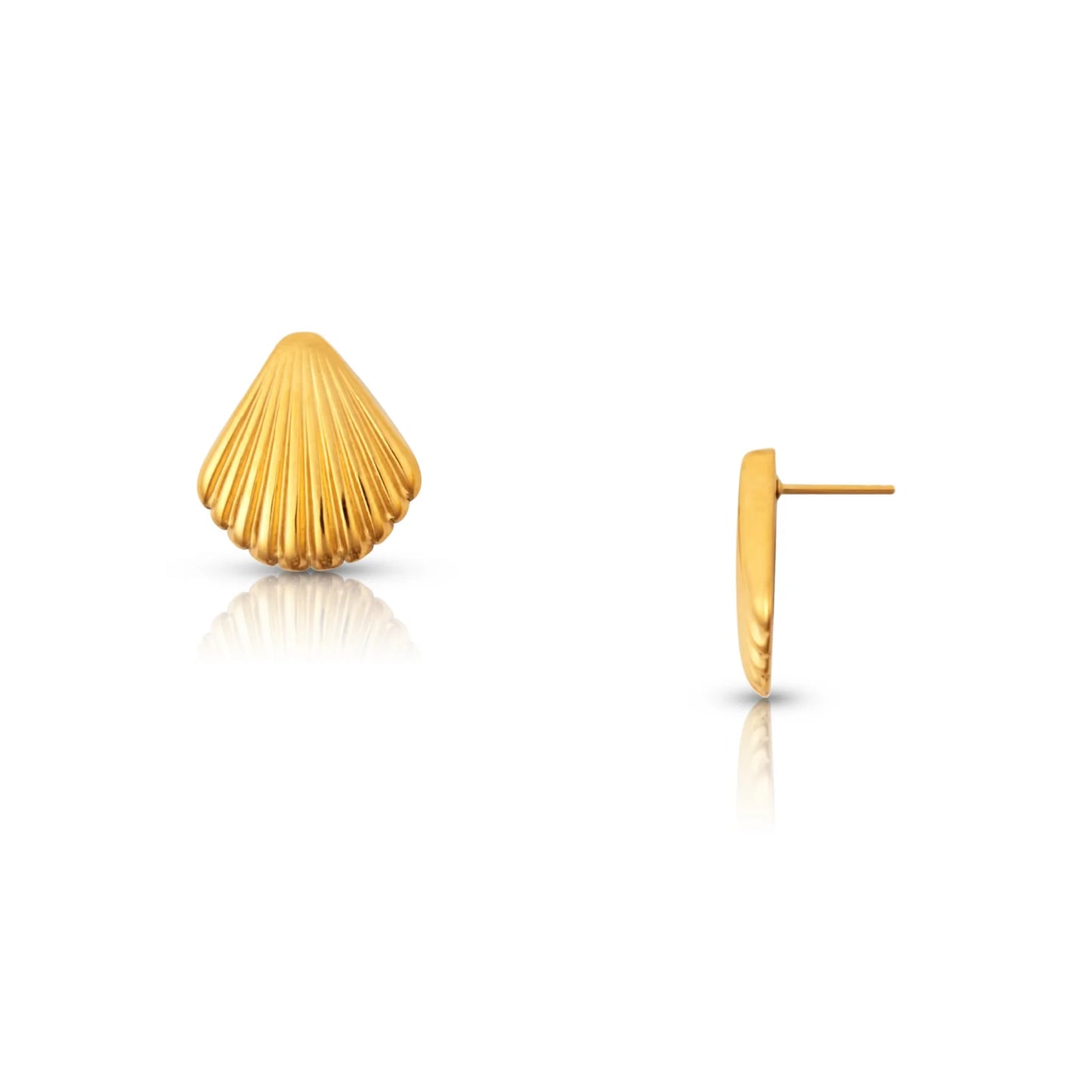 Libby Gold Shell Drop Earring - 242