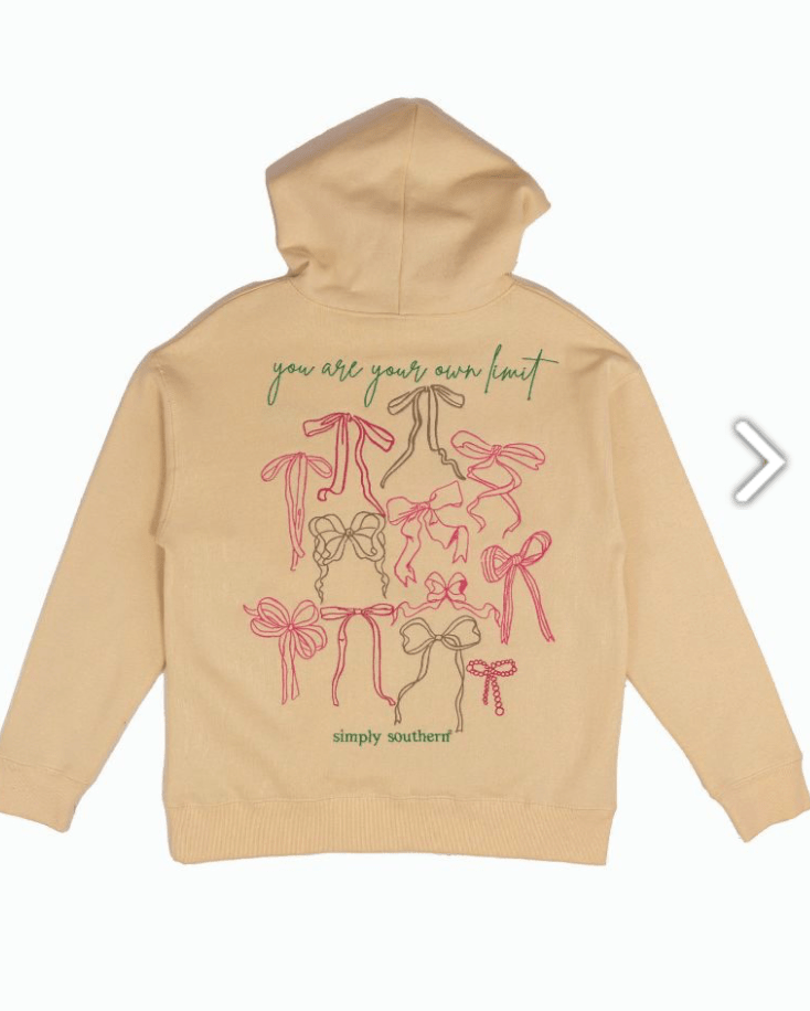 Embroidered Bow Hoodie SS - She Chester