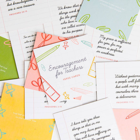Encouragement for Teachers Verse Card Set - She Chester