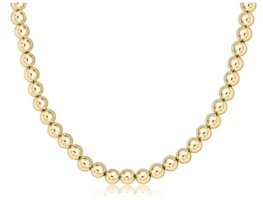 Enewton 15" Choker Classic Gold 8mm Bead Necklace