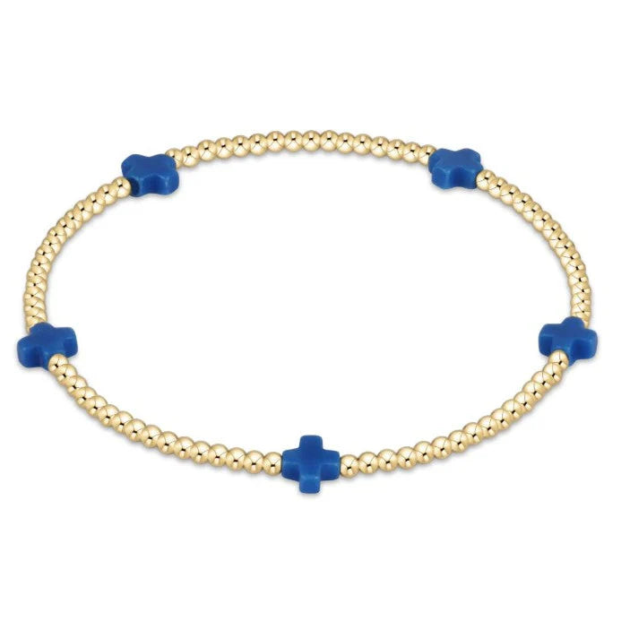 Cobalt Mini Cross 2mm Gold