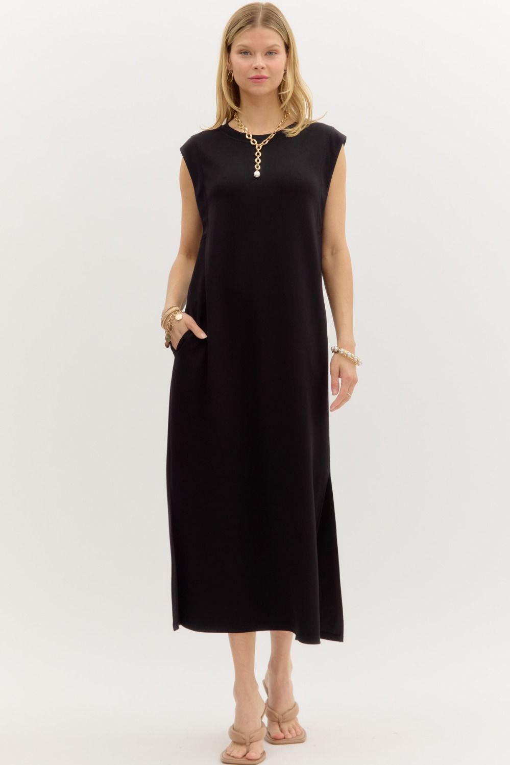 Bevs Favorite Black Maxi Dress
