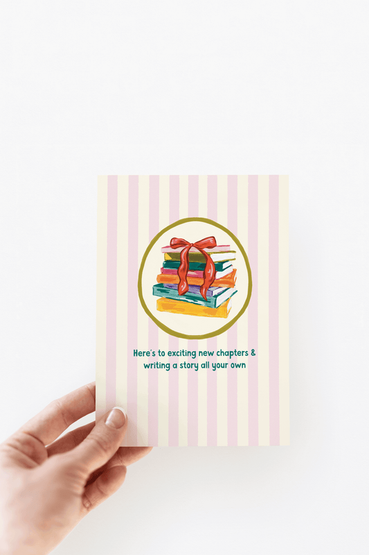Exciting New Chapter Book Fresh Start Congrats Greeting Card - She Chester
