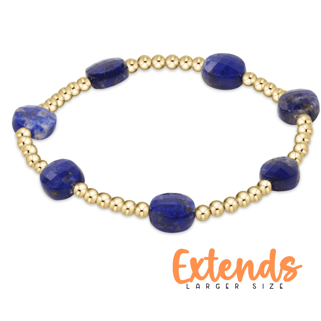 EXTENDS Admire Lapis Gold 3mm Bracelet - She Chester