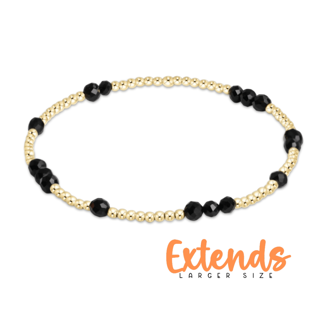 EXTENDS Hope Unwritten Gemstone Faceted Onyx Bracelet - She Chester