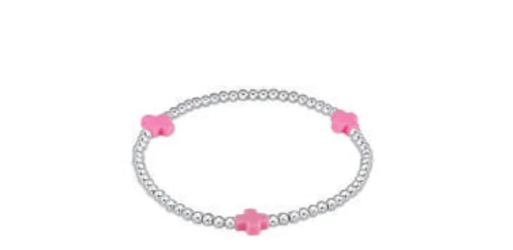 EXTENDS Signature Cross Sterling Silver 3mm Bright Pink - She Chester