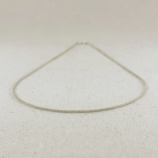 Sterling Silver Square Herringbone Chain 1.0mm