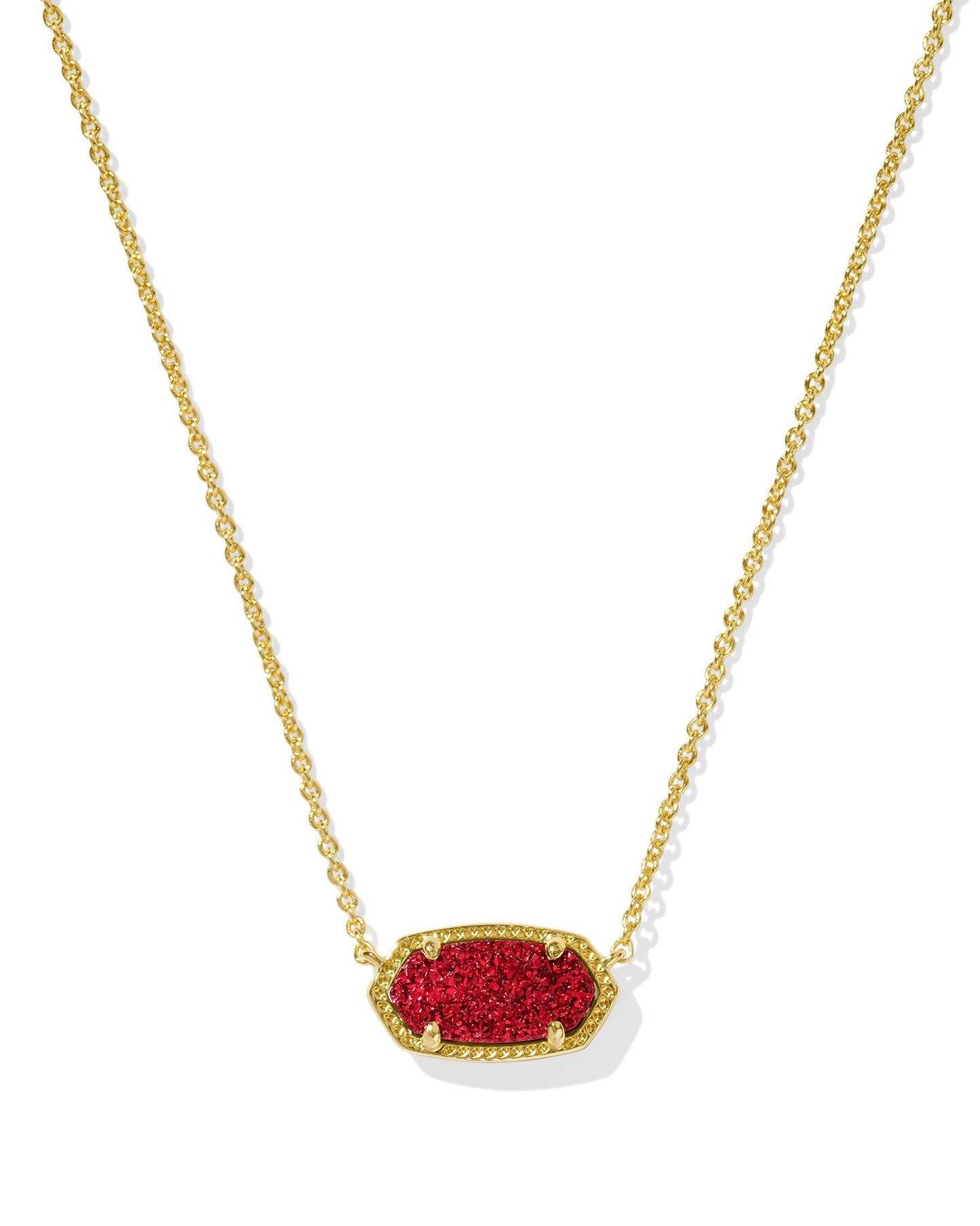 Elisa Gold Bright Red Drusy