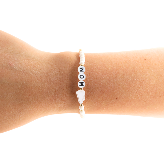 Cheer Mom Bracelet: Standard 6.75 / Gold