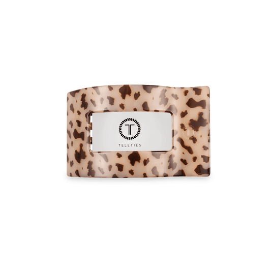 Flat Rectangle Hair Clip | Small | Blonde Tortoise - She Chester