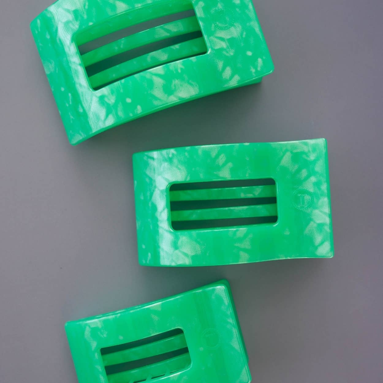 Flat Rectangle Hair Clip | Small | Spring Splash - She Chester