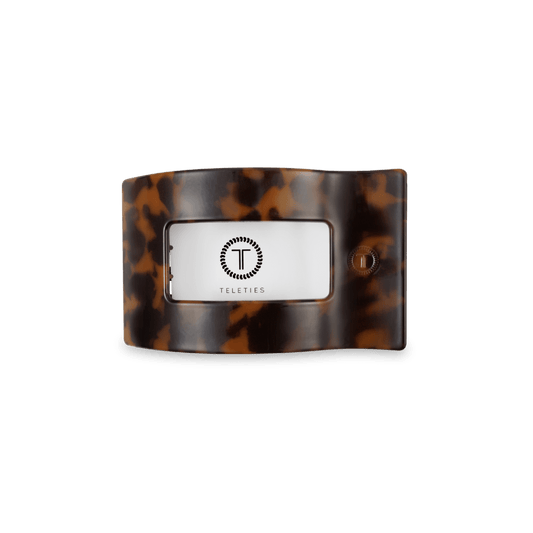 Flat Rectangle Hair Clip | Small | Tortoise - She Chester
