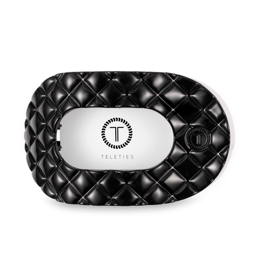 Flat Round Hair Clip | Large | Jet Black Quilted - She Chester