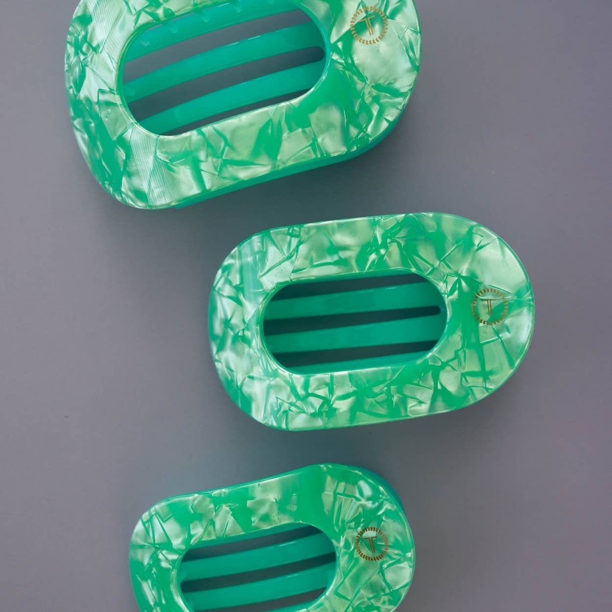 Flat Round Hair Clip | Large | Spring Splash - She Chester