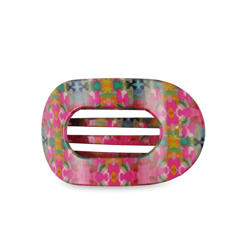 Fuchsia Dream Medium Round Flat Hair Clip