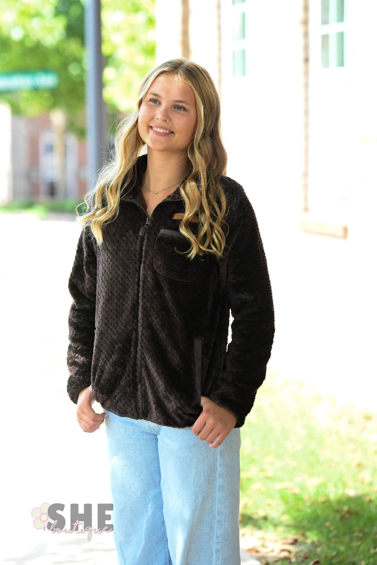 Full Zip Coffee Simply Soft - She Chester